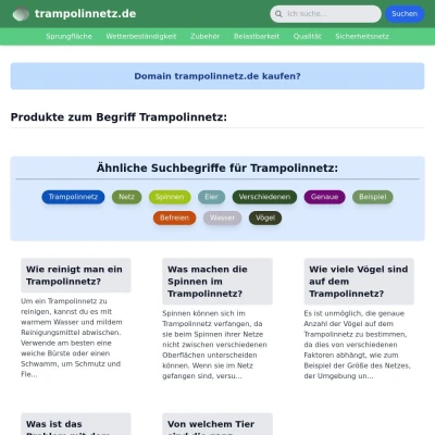 Screenshot trampolinnetz.de