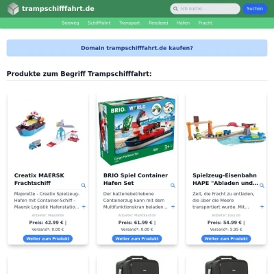 Screenshot trampschifffahrt.de