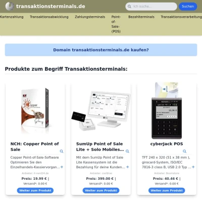 Screenshot transaktionsterminals.de