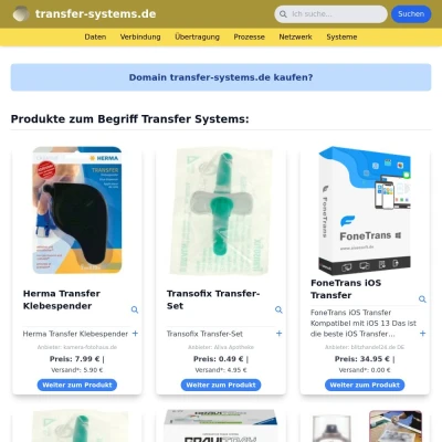 Screenshot transfer-systems.de