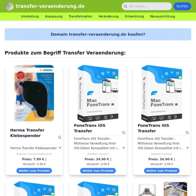 Screenshot transfer-veraenderung.de