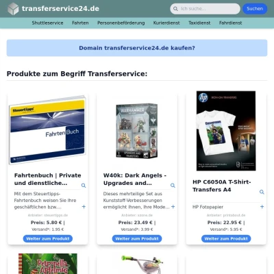 Screenshot transferservice24.de