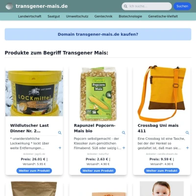 Screenshot transgener-mais.de