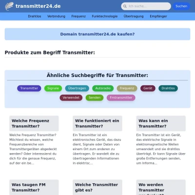 Screenshot transmitter24.de