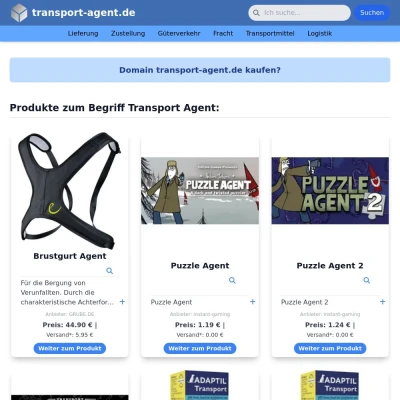 Screenshot transport-agent.de