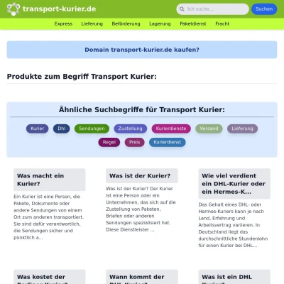 Screenshot transport-kurier.de