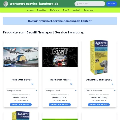 Screenshot transport-service-hamburg.de