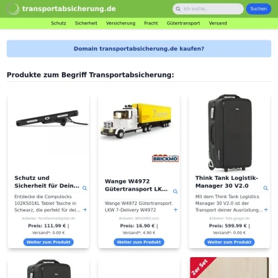 Screenshot transportabsicherung.de