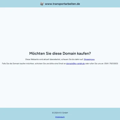 Screenshot transportarbeiten.de