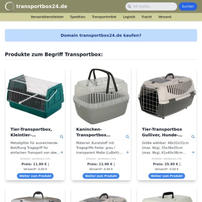 Screenshot transportbox24.de