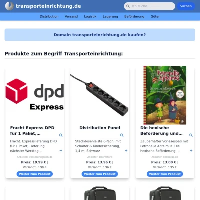 Screenshot transporteinrichtung.de