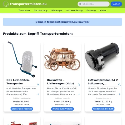 Screenshot transportermieten.eu