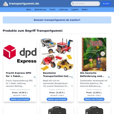 Screenshot transportgummi.de