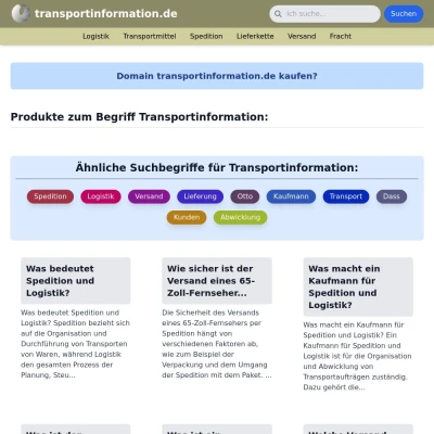 Screenshot transportinformation.de