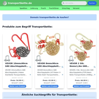 Screenshot transportkette.de