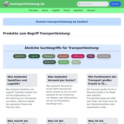 Screenshot transportleistung.de