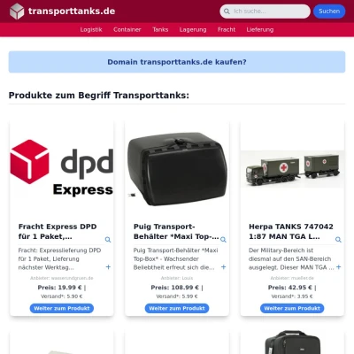 Screenshot transporttanks.de