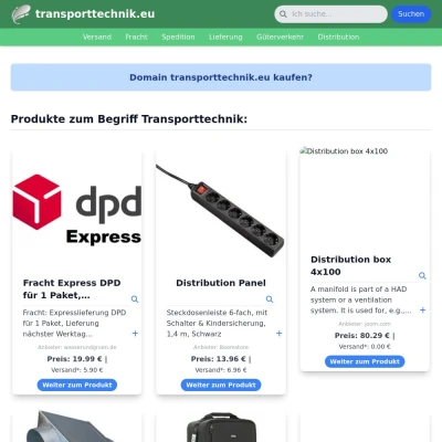 Screenshot transporttechnik.eu