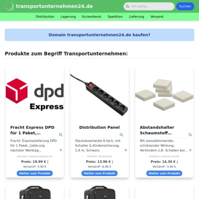 Screenshot transportunternehmen24.de