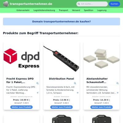 Screenshot transportunternehmer.de