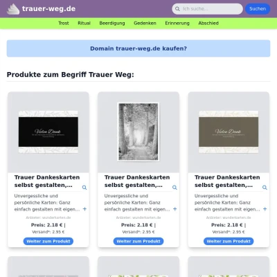 Screenshot trauer-weg.de
