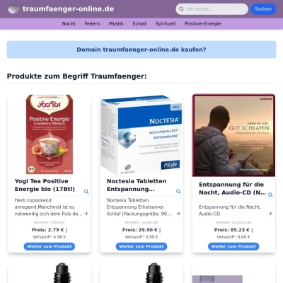 Screenshot traumfaenger-online.de