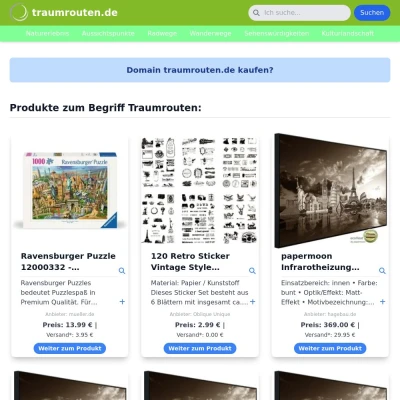 Screenshot traumrouten.de