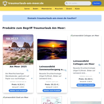 Screenshot traumurlaub-am-meer.de