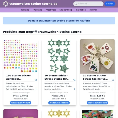 Screenshot traumwelten-steine-sterne.de