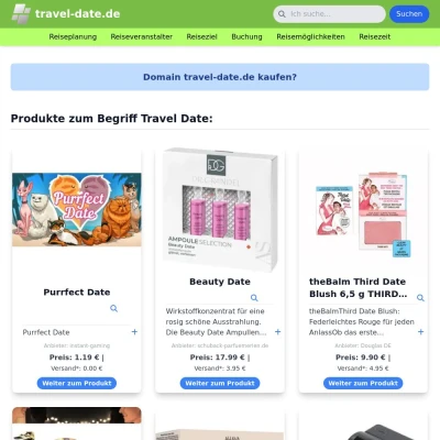 Screenshot travel-date.de