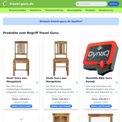 Screenshot travel-guru.de