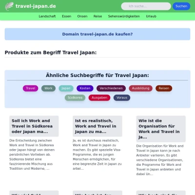 Screenshot travel-japan.de