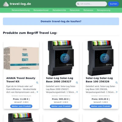Screenshot travel-log.de