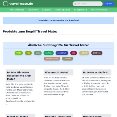 Screenshot travel-mate.de