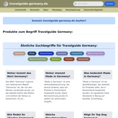 Screenshot travelguide-germany.de