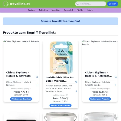 Screenshot travellink.at