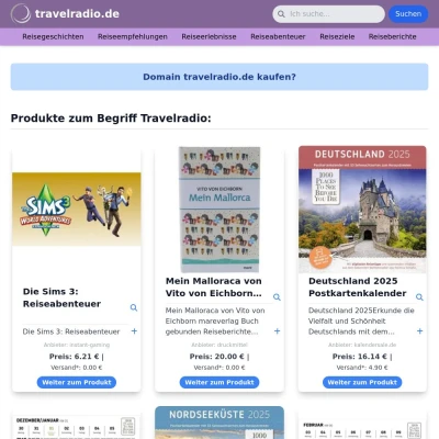 Screenshot travelradio.de