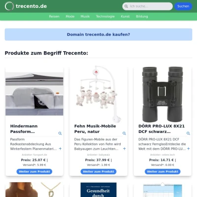 Screenshot trecento.de