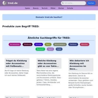 Screenshot tred.de