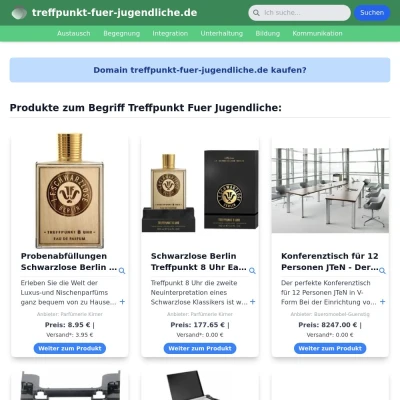 Screenshot treffpunkt-fuer-jugendliche.de