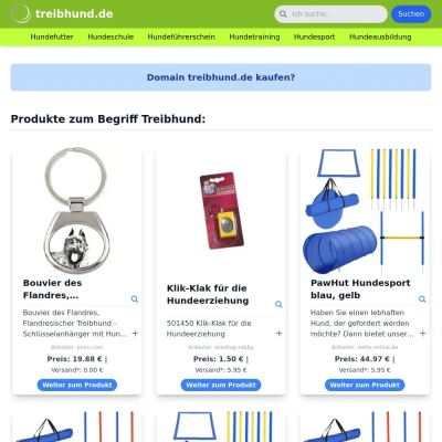 Screenshot treibhund.de