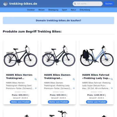 Screenshot trekking-bikes.de