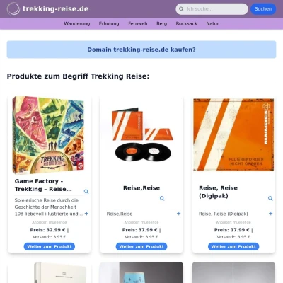Screenshot trekking-reise.de