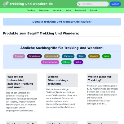 Screenshot trekking-und-wandern.de