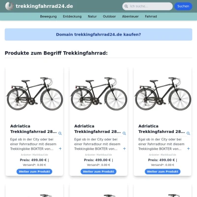 Screenshot trekkingfahrrad24.de