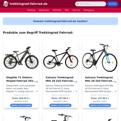 Screenshot trekkingrad-fahrrad.de