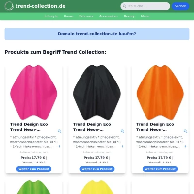 Screenshot trend-collection.de