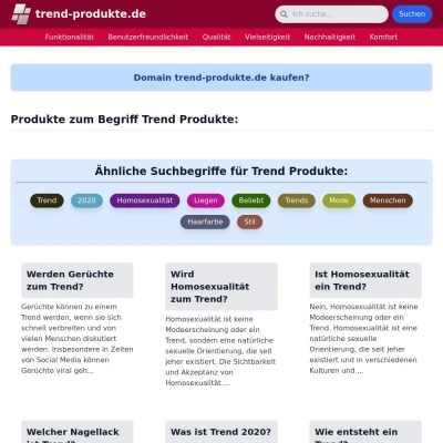Screenshot trend-produkte.de