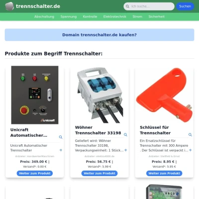 Screenshot trennschalter.de