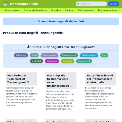 Screenshot trennungszeit.de